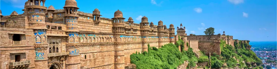 Panoramic view of Gwalior Fort in Madhya Pradesh